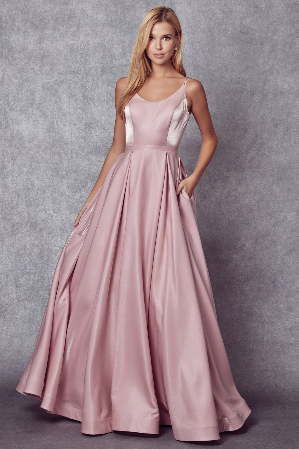 Elegant Chiffon Embellished A-Line Long Formal Bridesmaid Dress JTJT244