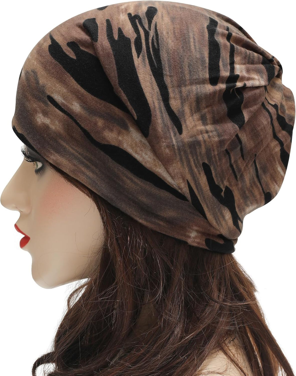 Women Summer Thin Beanie Hat Floral Lightweight Slouchy Hat