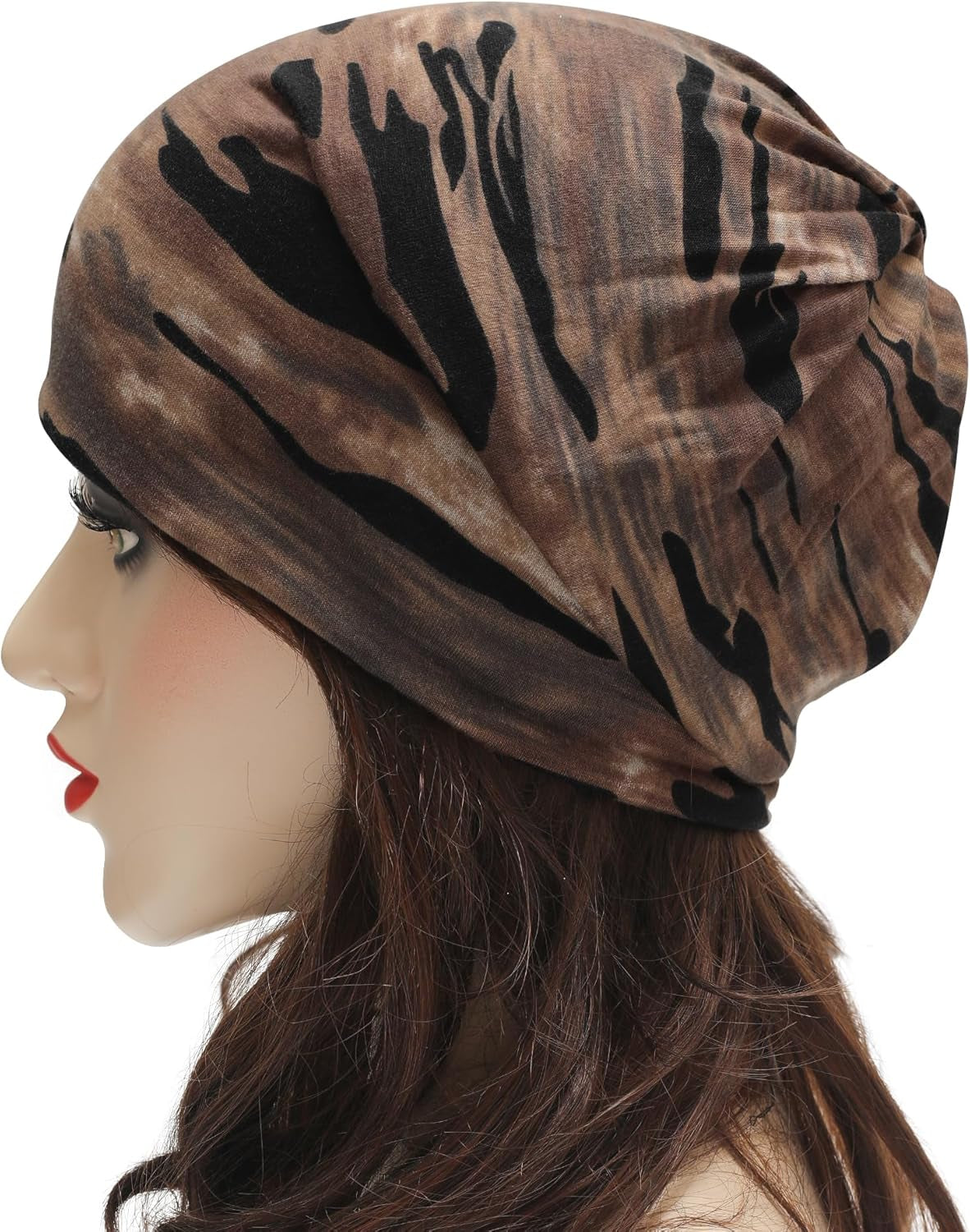 Women Summer Thin Beanie Hat Floral Lightweight Slouchy Hat