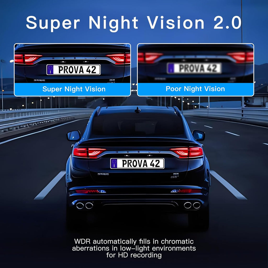 4 Channel Dash Cam 360° View 5G Wifi & APP Control,  2K Front and Rear Inside, Left Right Dash Camera for Cars Free 64GB TF Card, G-Sensor, Night Vision, 24H Parking Mode Keyboard Wrist Rest Pad