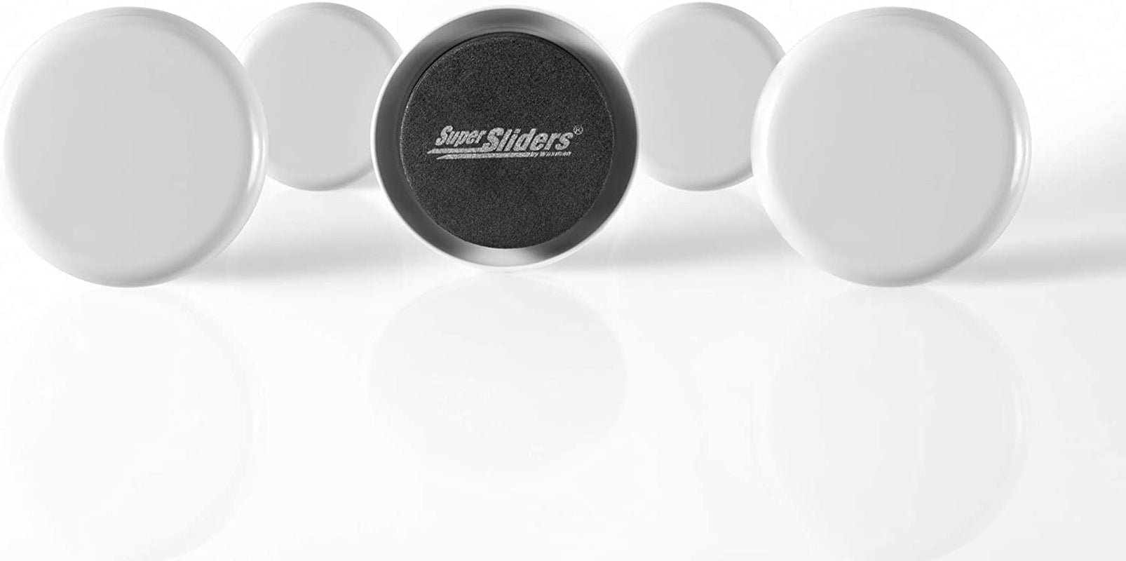 2 1/2" round Reusable Furniture Sliders- Easily Move Small to Medium Sized Items across Carpet 8 Pack Gray