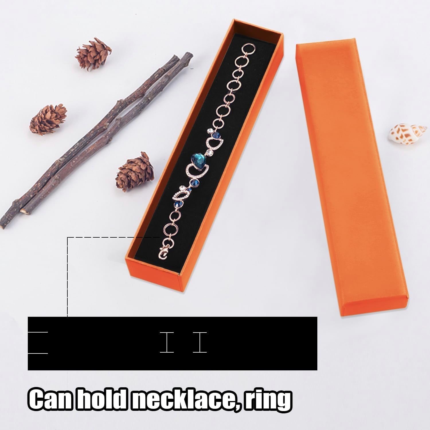 Jewelry Gift Boxes, 12 Pack Cardboard Paper Boxes for Necklace, Earring, Ring, Wedding, Engagement, Mother'S Day, Birthday Gifts (Orange)