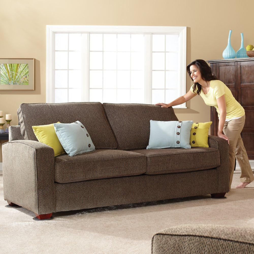 Medium and Large Reusable Felt Furniture Sliders, All in One Kit for Hard Floor Surfaces and Carpet, Beige (20 Pack)