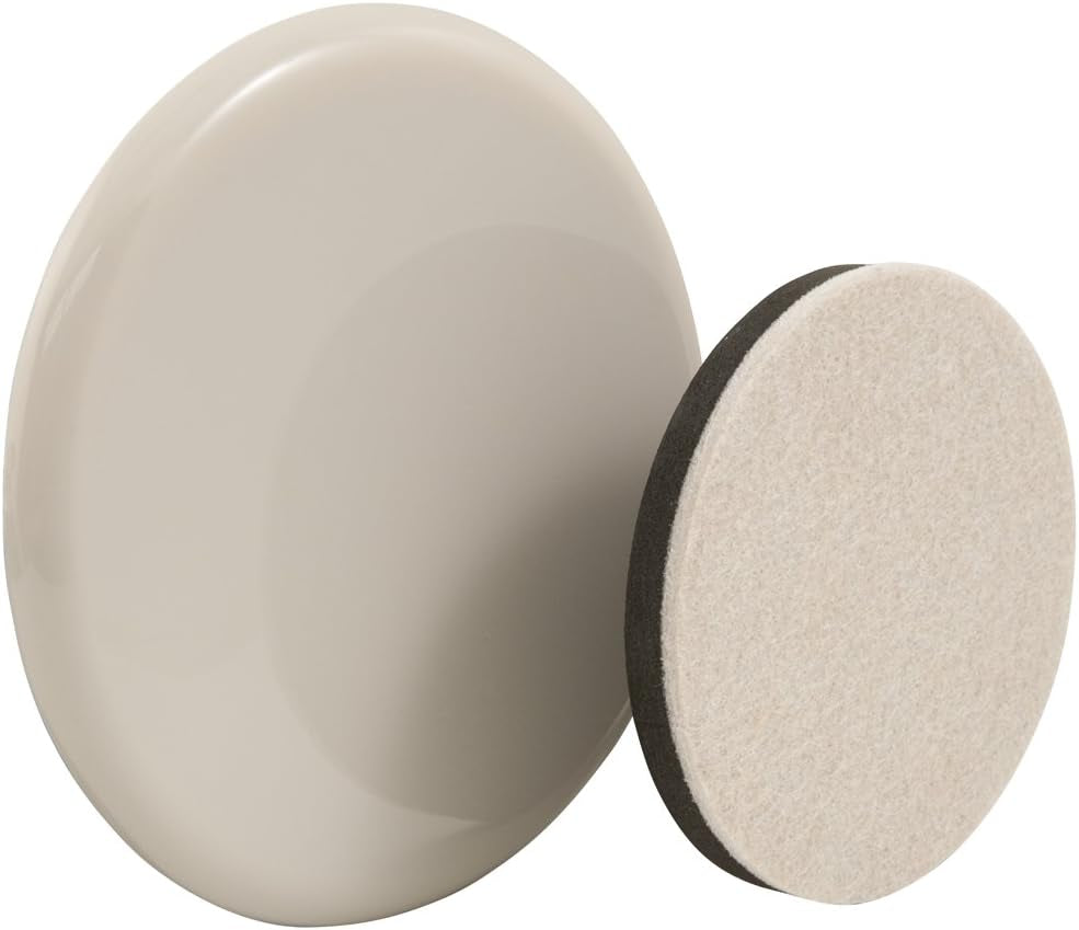 Medium and Large Reusable Felt Furniture Sliders, All in One Kit for Hard Floor Surfaces and Carpet, Beige (20 Pack)