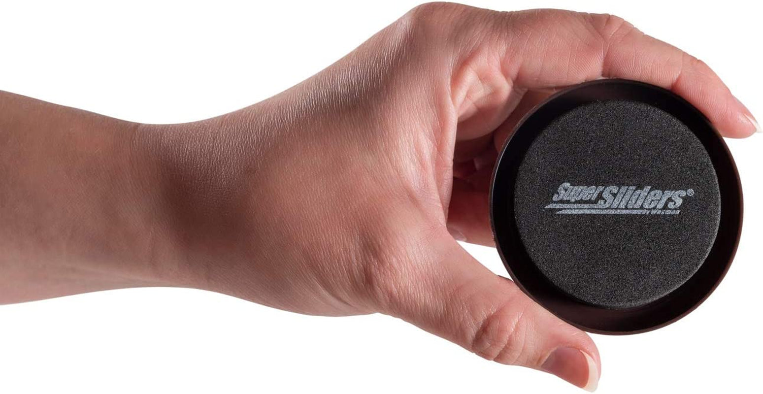 2 1/2" round Reusable Furniture Sliders- Easily Move Small to Medium Sized Items across Carpet 8 Pack Gray