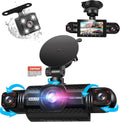 4 Channel Dash Cam 360° View 5G Wifi & APP Control,  2K Front and Rear Inside, Left Right Dash Camera for Cars Free 64GB TF Card, G-Sensor, Night Vision, 24H Parking Mode Keyboard Wrist Rest Pad