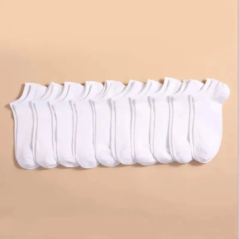 10 Pairs Unisex Casual Plain Color Boat Socks Thin Breathable Comfy anti Odor Sweat-Absorbing Low Cut Ankle Socks for Men Women