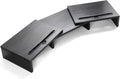 Monitor Stand Wood Material with Adjustable Length and Angle 2 Extra Functional Slot Monitor Riser Desktop Organiser Stand for PC Monitor Printer Etc. Black