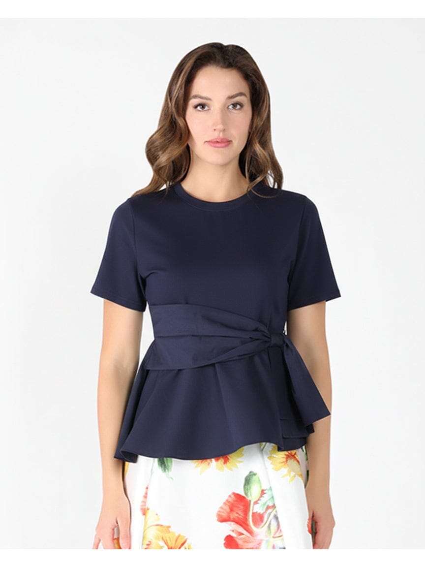 Crew Neck Oversized Bow Top