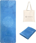 Travel Yoga Mat, Non Slip Exercise Suede Mat with Carry Bag, All-Purpose Fitness Mat with High Density Anti-Tear Surface for Women, Ideal for Pilates Workout (72'' X 24'' X 1.5Mm Thick)