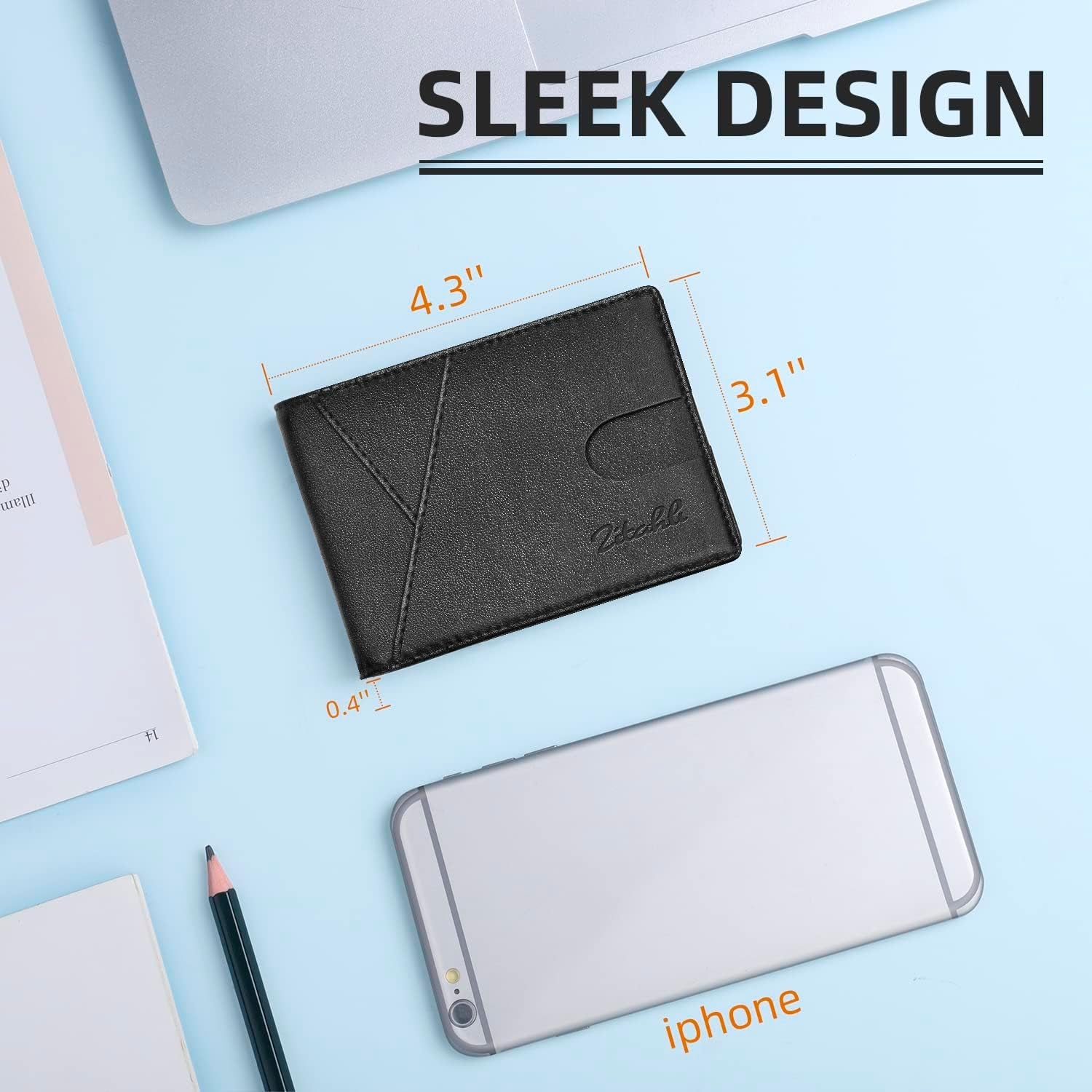 Bifold Wallets for Men - Slim RFID Leather Credit Card Holder for 6-11 Cards, Minimalist Thin Wallet with ID Window & Cash Slot,Front Pockt Carteras Para Hombres, Birthday Gifts for Men | Slim