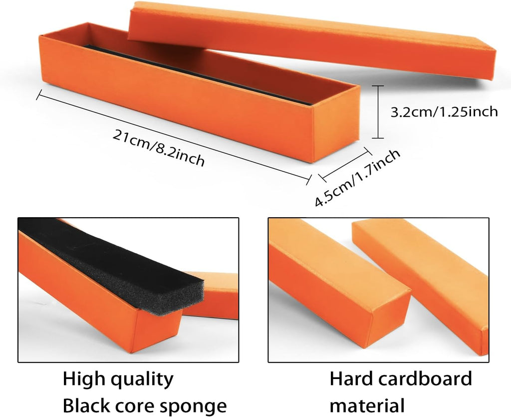 Jewelry Gift Boxes, 12 Pack Cardboard Paper Boxes for Necklace, Earring, Ring, Wedding, Engagement, Mother'S Day, Birthday Gifts (Orange)