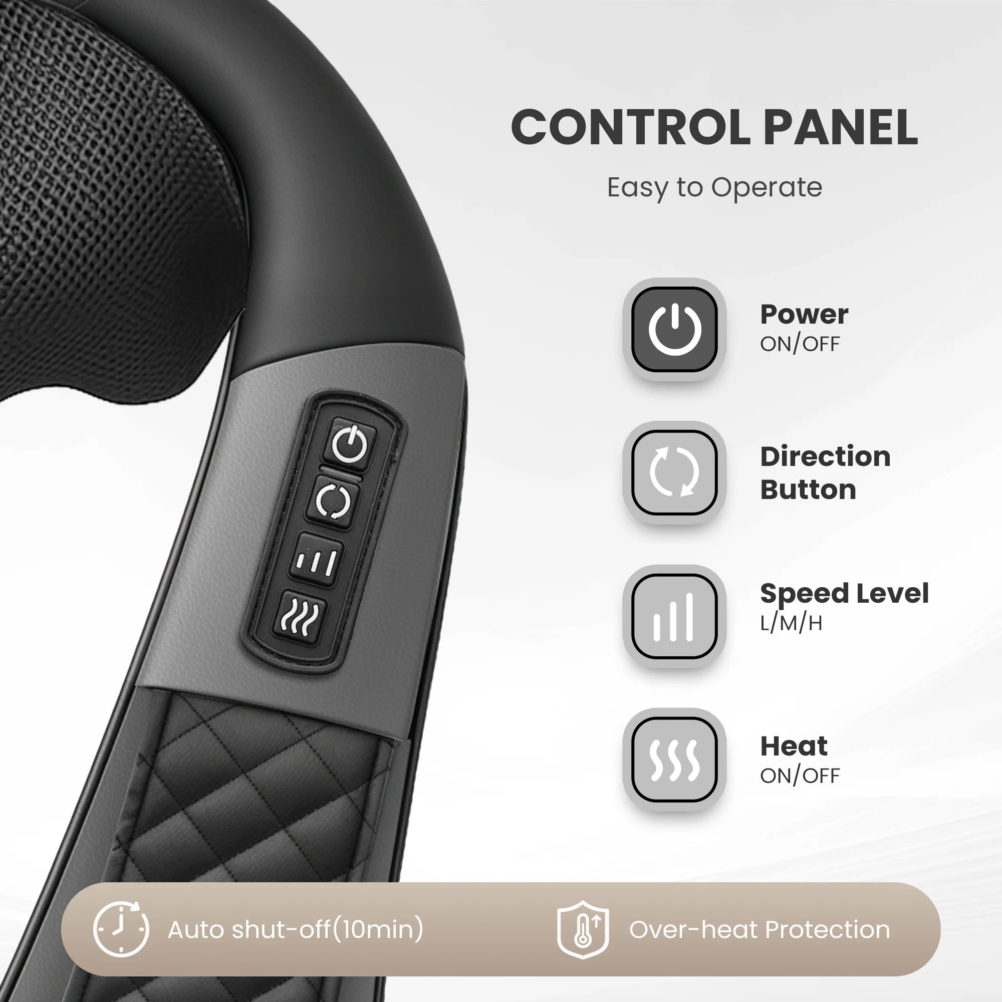 Cordless Neck Back Massager with Heat, 4D Shiatsu Shoulder Massager for Pain Relief, Gifts for Mom Dad