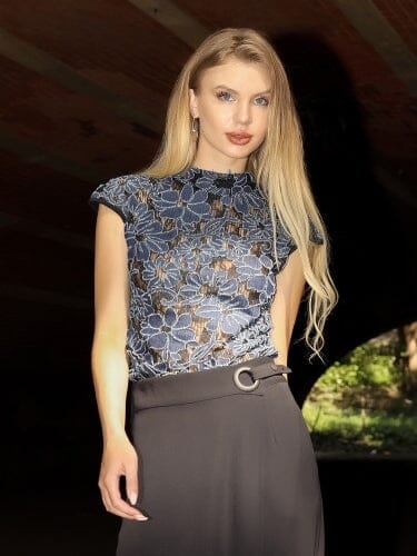 Floral Mesh Lace T-Shirt
