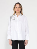 Long Sleeve Shirt Button Down Sequin Embellished-5