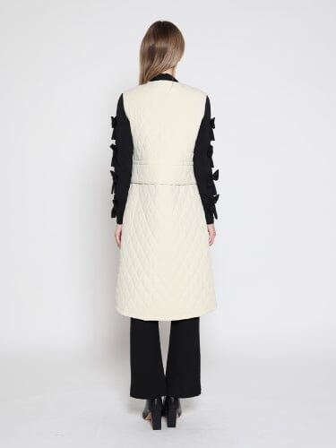 Quilted Sleeveless Long Vest