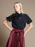 Rose Detail Puff Sleeve Top