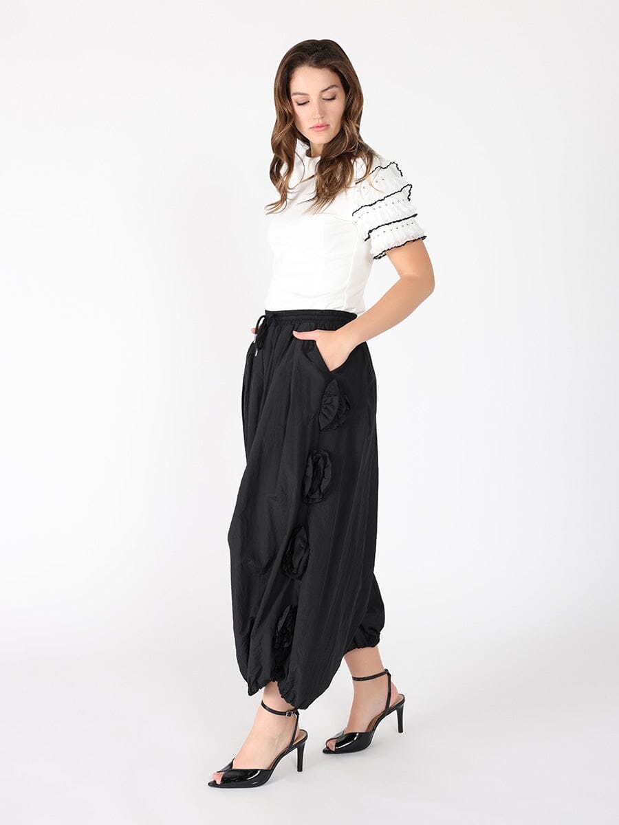 Round Neckline Tiered Short Sleeve Top-1