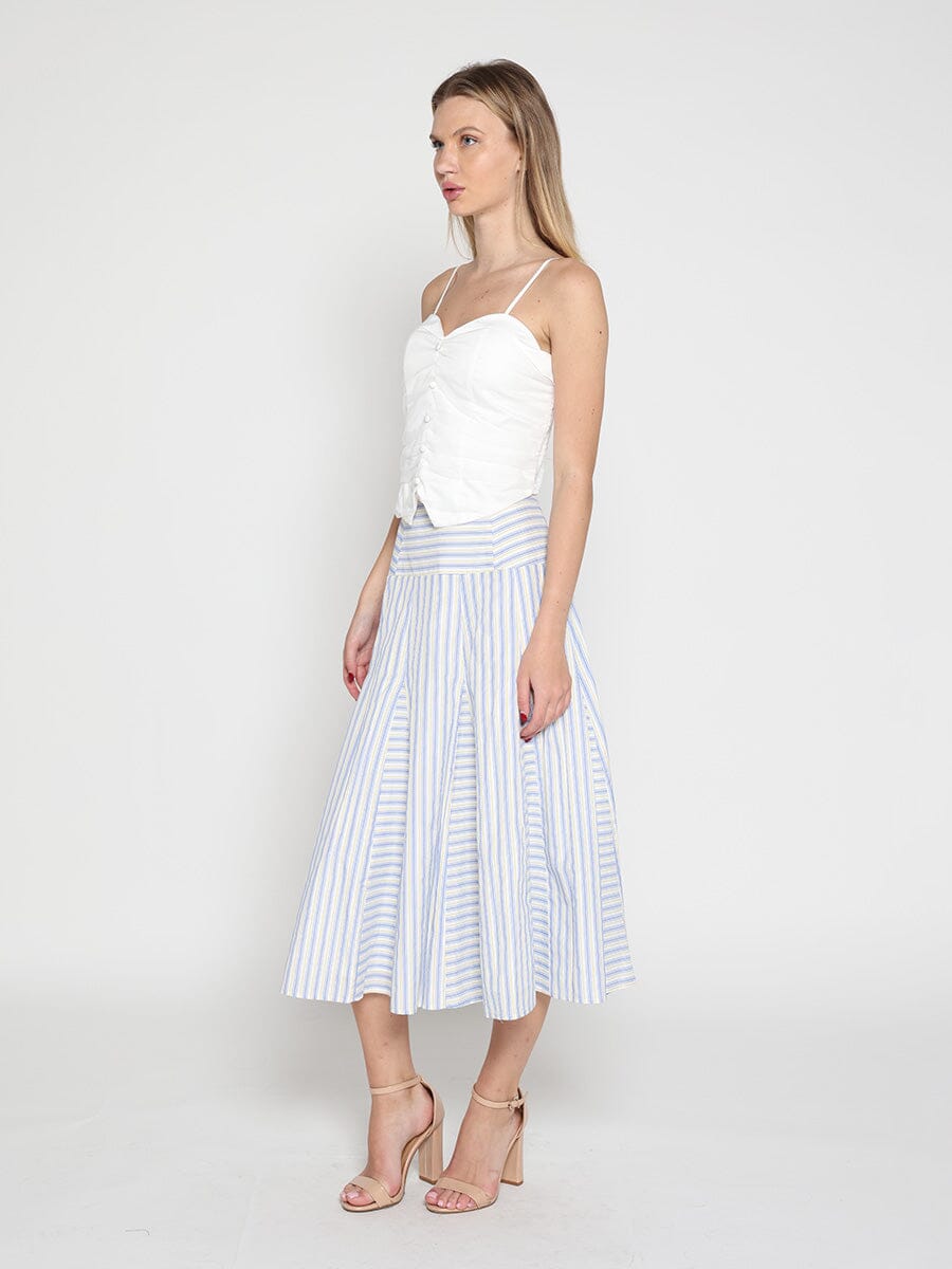 Ruffled Detail Mesh Fabric Top with Straps