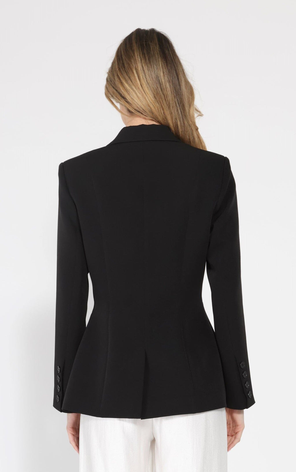 Side ruffle bow front open coat-3