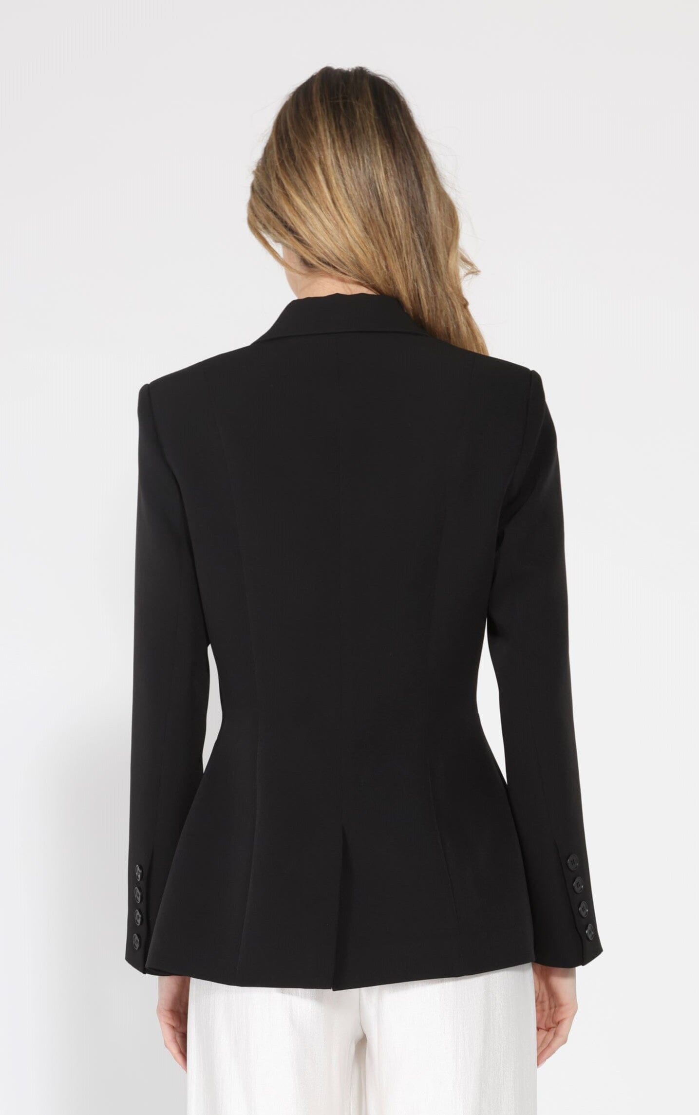 Side ruffle bow front open coat-3