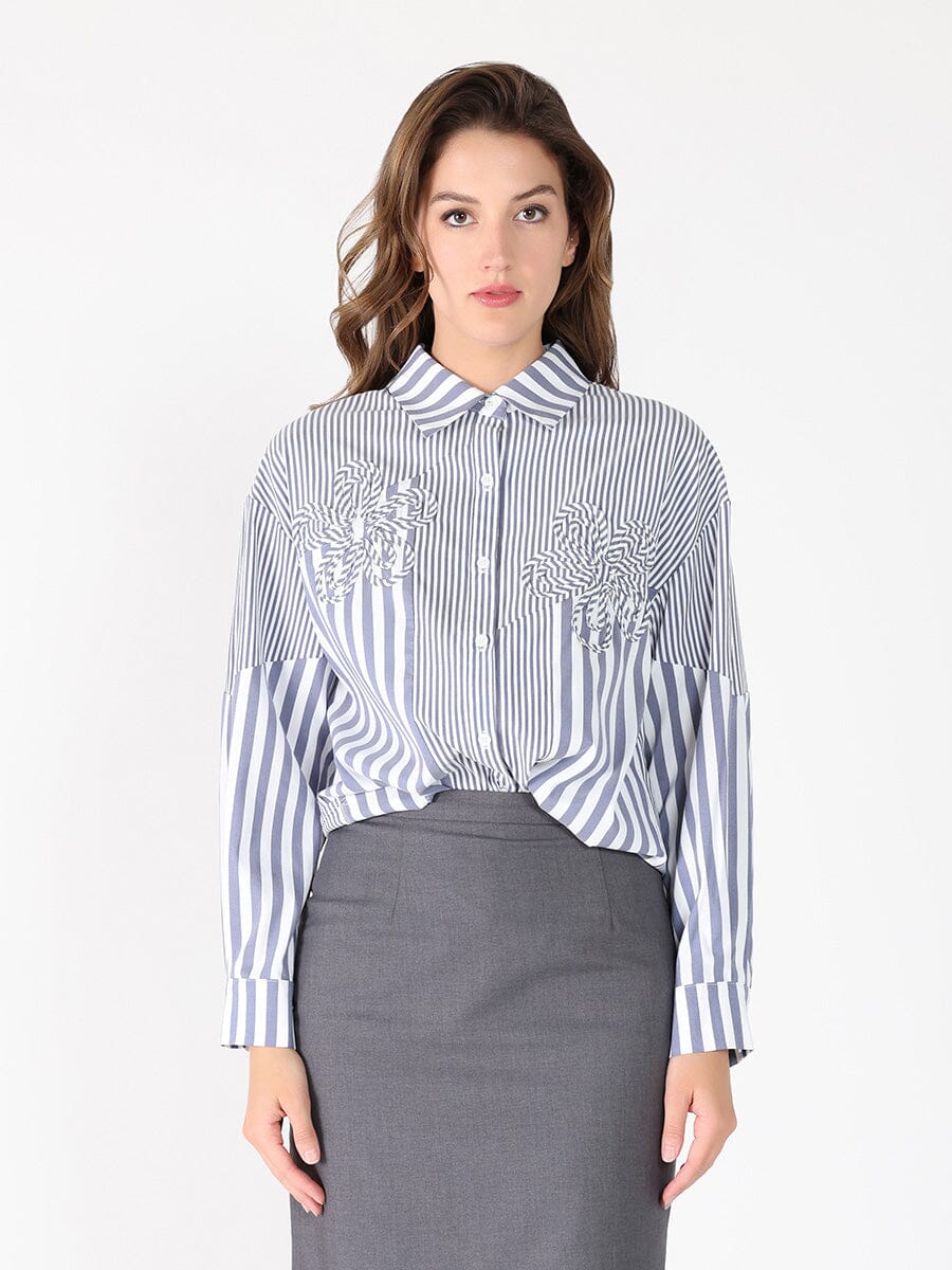 Stripped floral shirt