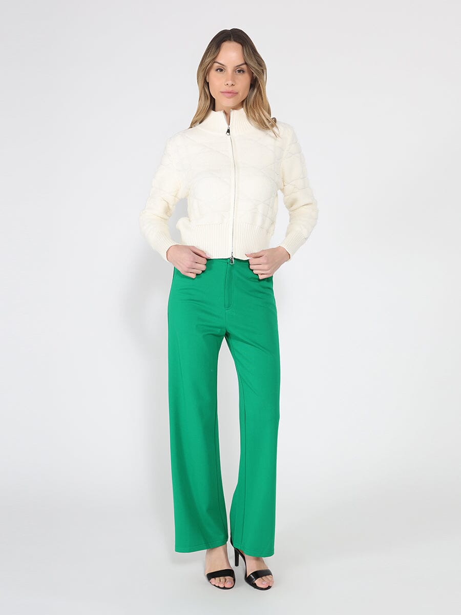 Zip up long sleeve textured jacket