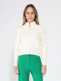 Zip up long sleeve textured jacket
